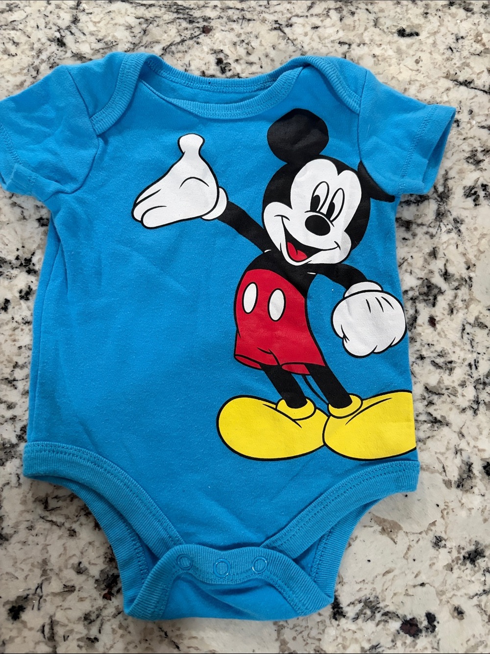 Disney Bright Blue Mickey Mouse Graphic Bodysuit